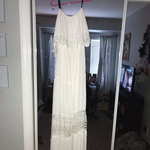 White maxi dress